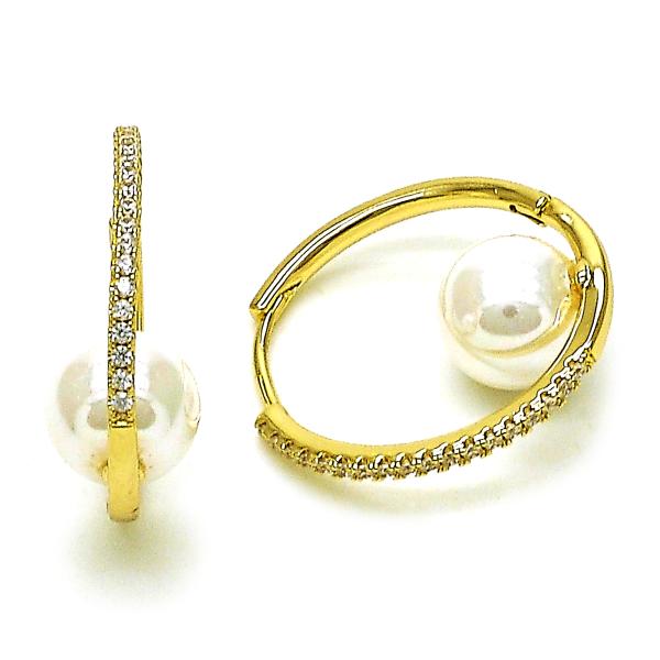 Pearl Hoops Earrings