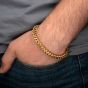Matte Finish 18Kt Gold IP Stainless Steel Franco Chain Bracelet