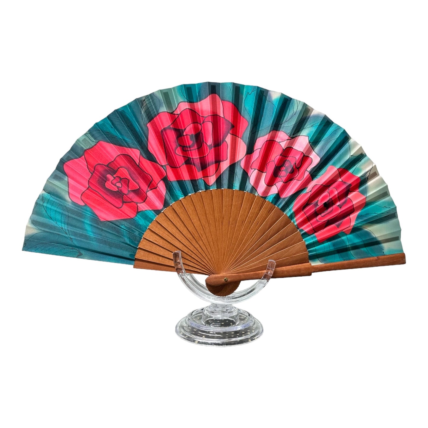 Peral Roses Hand Fans