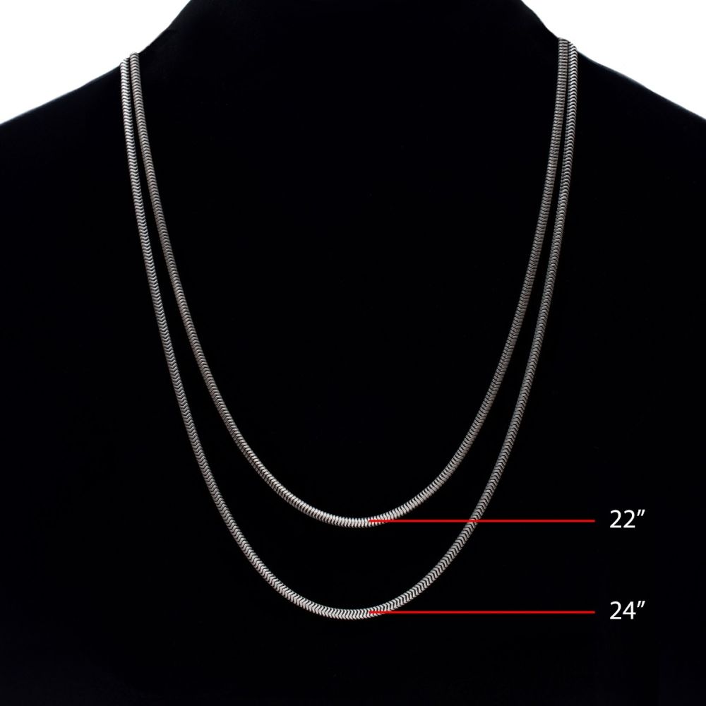 925 Italy Silver Black Rhodium Plated Chain Necklace