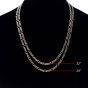 925 Italy Silver Black Rhodium Plated Figaro Chain