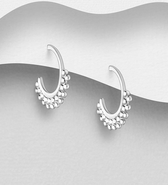 925 Sterling Silver Push-Back Ball Earrings