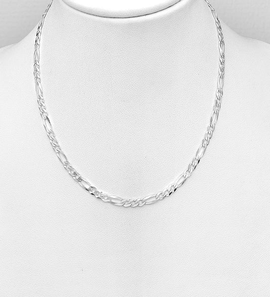 925 Sterling Silver Figaro Necklace,