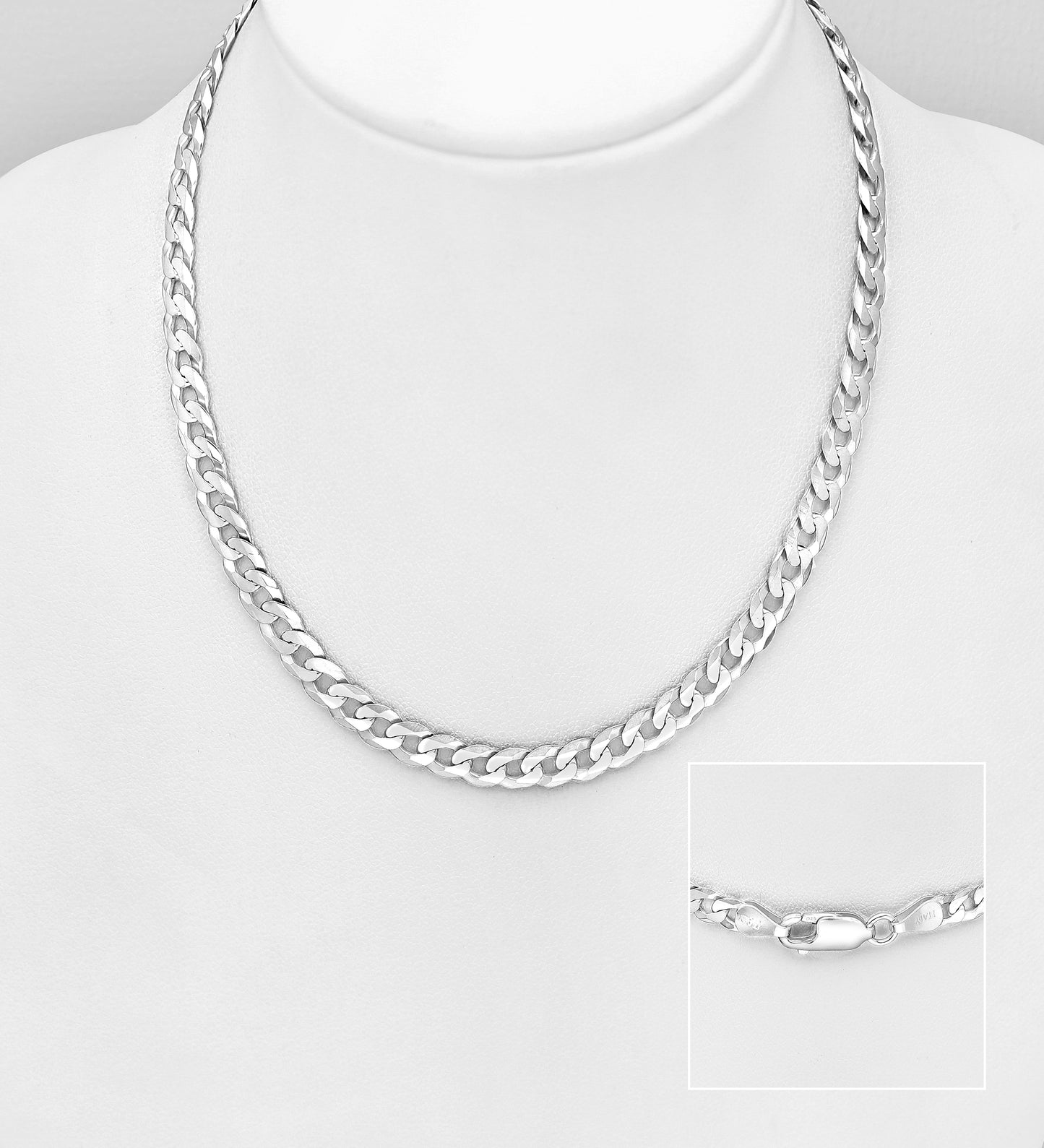 925 Sterling Silver Curb Necklace