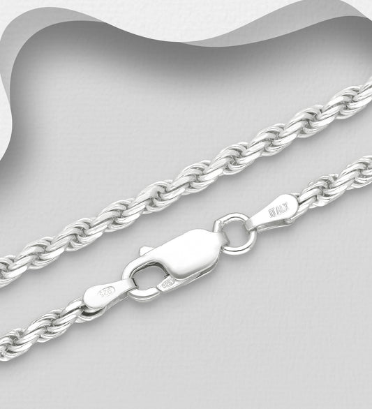 925 Sterling Silver Rope Chain