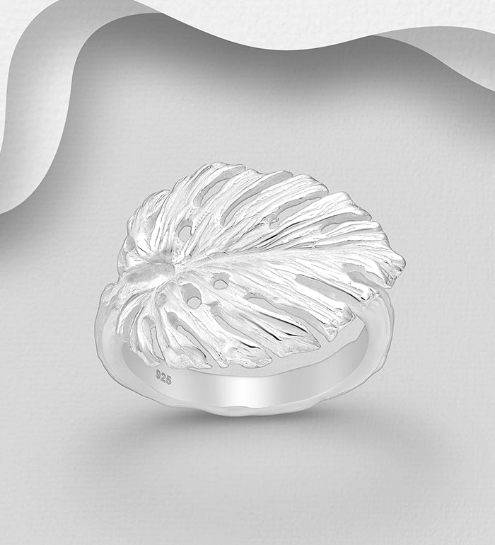 925 Sterling Silver Leaf Ring