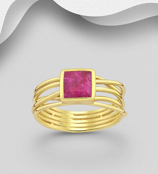 925 Sterling Silver Ring- Ruby