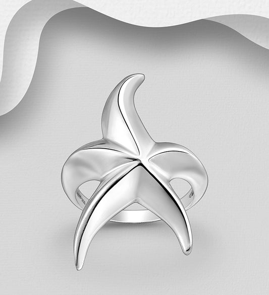 925 Sterling Silver Starfish Ring