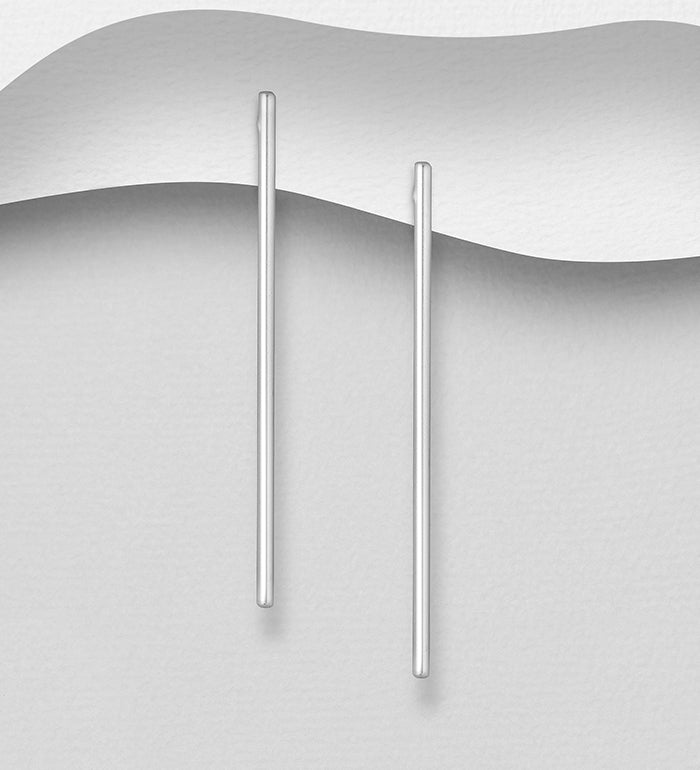 925 Sterling Silver Bar Earrings