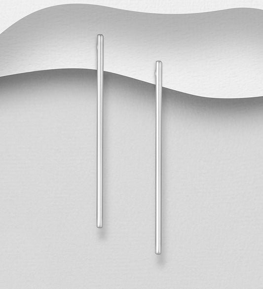 925 Sterling Silver Bar Earrings