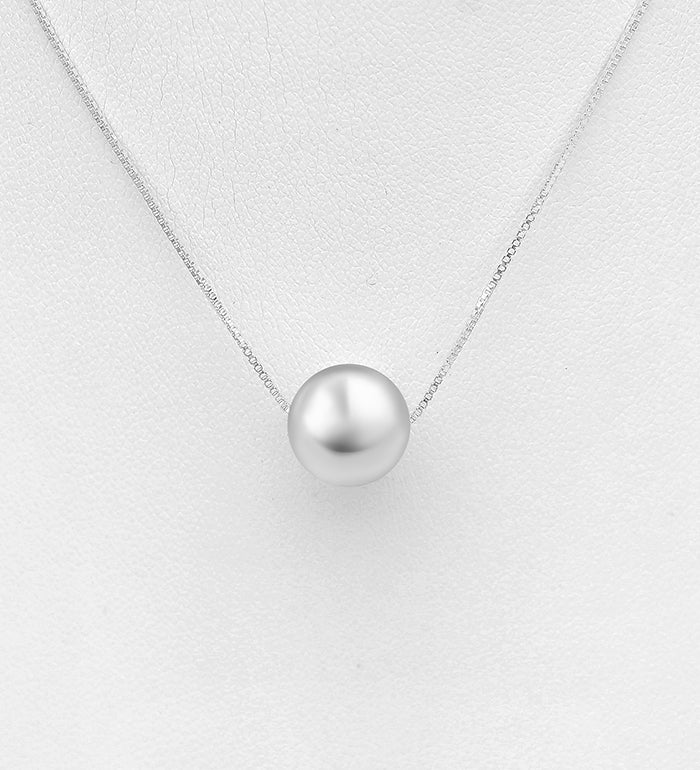 925 Sterling Silver Necklace With Solitaire Ball Bead