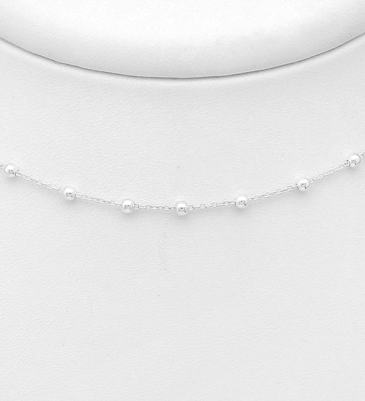 925 Sterling Silver 1.1 mm Choker