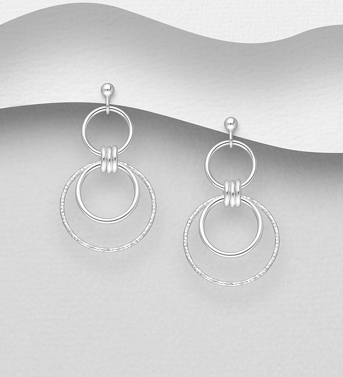 925 Sterling Silver Push-Back Earrings