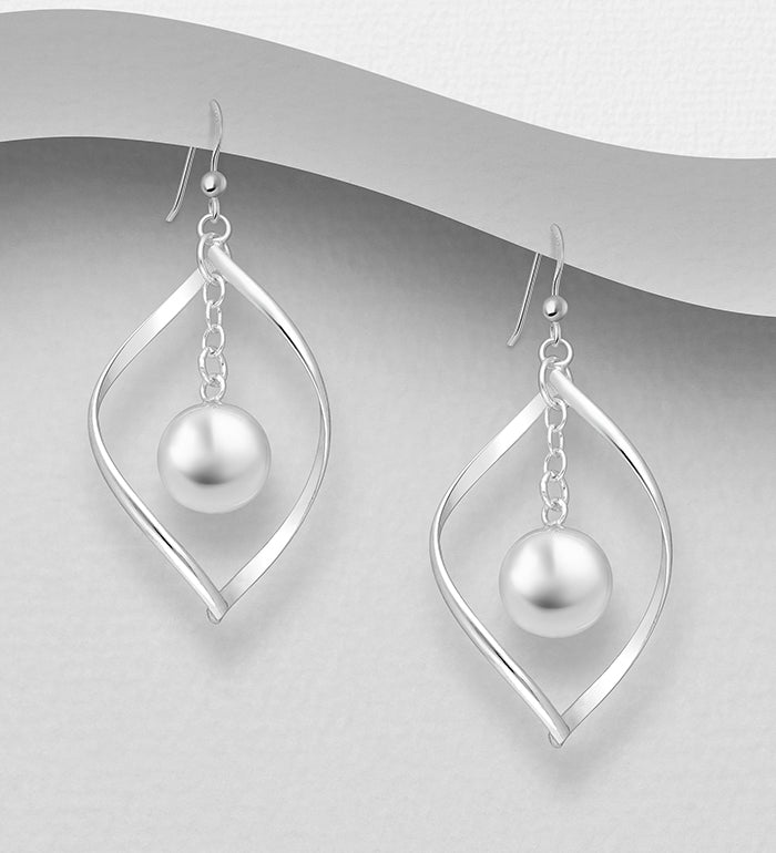 925 Sterling Silver Ball Hook Earrings