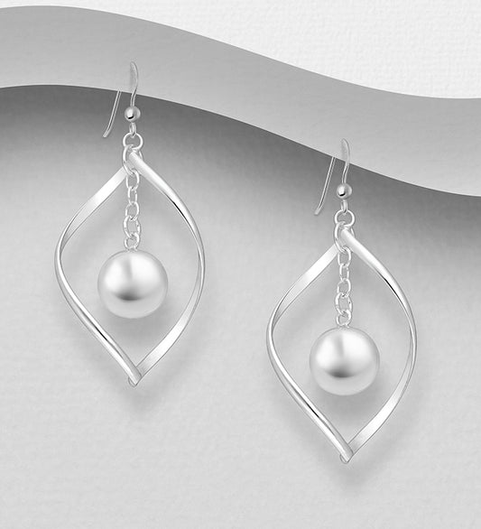 925 Sterling Silver Ball Hook Earrings