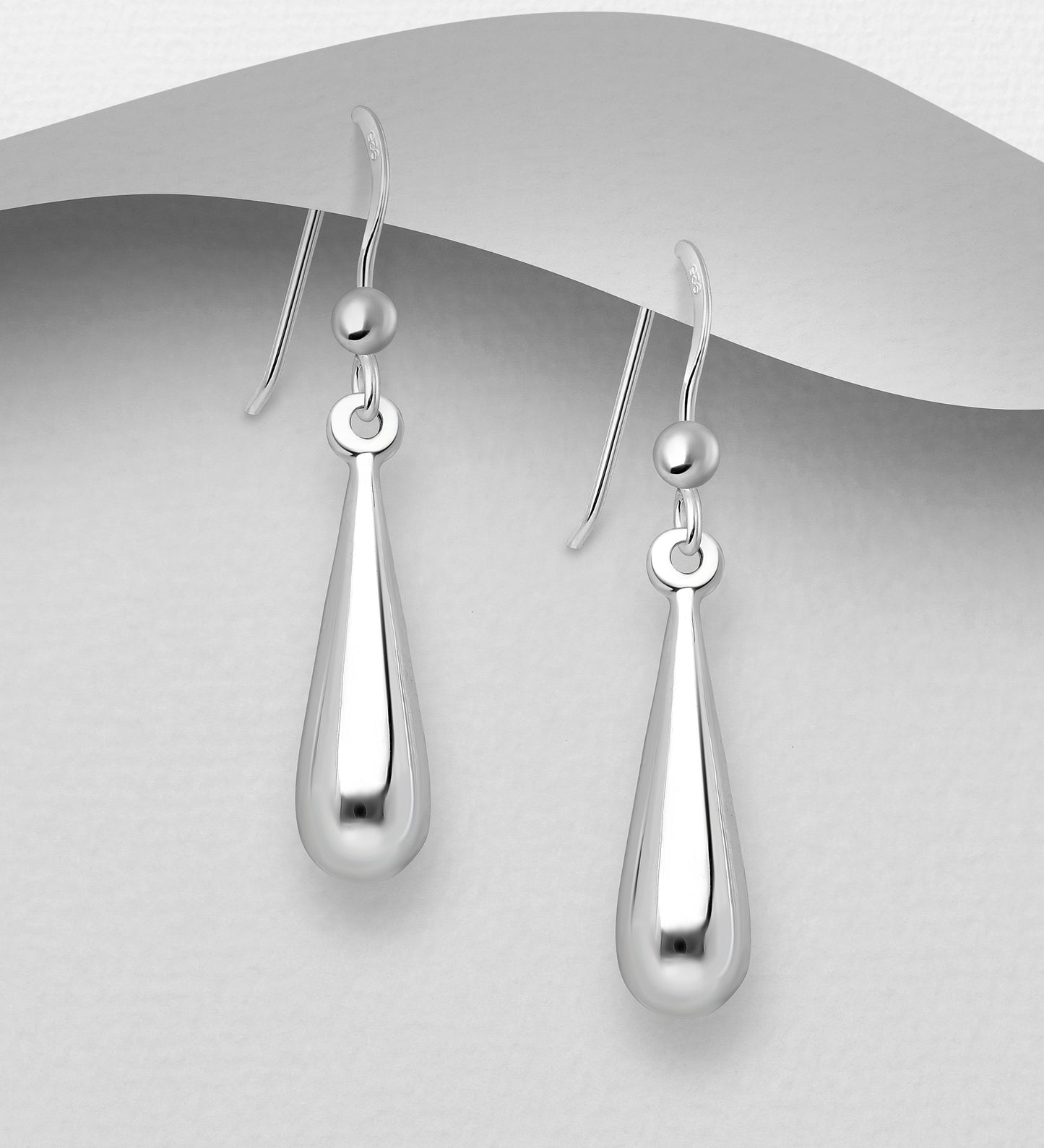 925 Sterling Silver-Long Drop Earrings