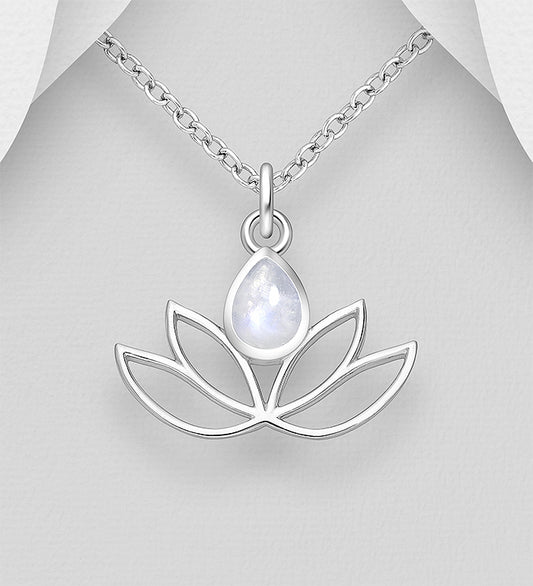 925 Sterling Silver Lotus Pendan