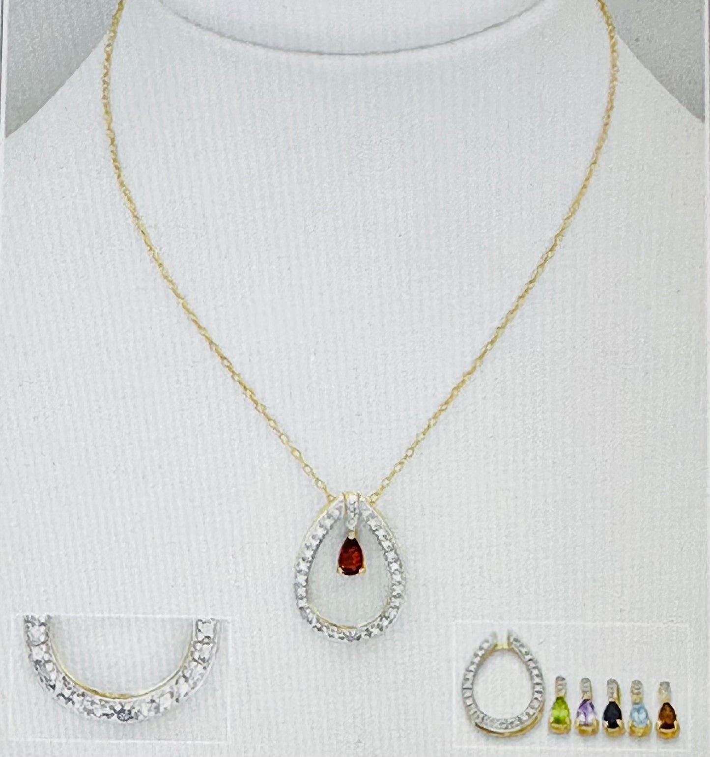 925 Sterling Silver Necklace with Various Gemstones