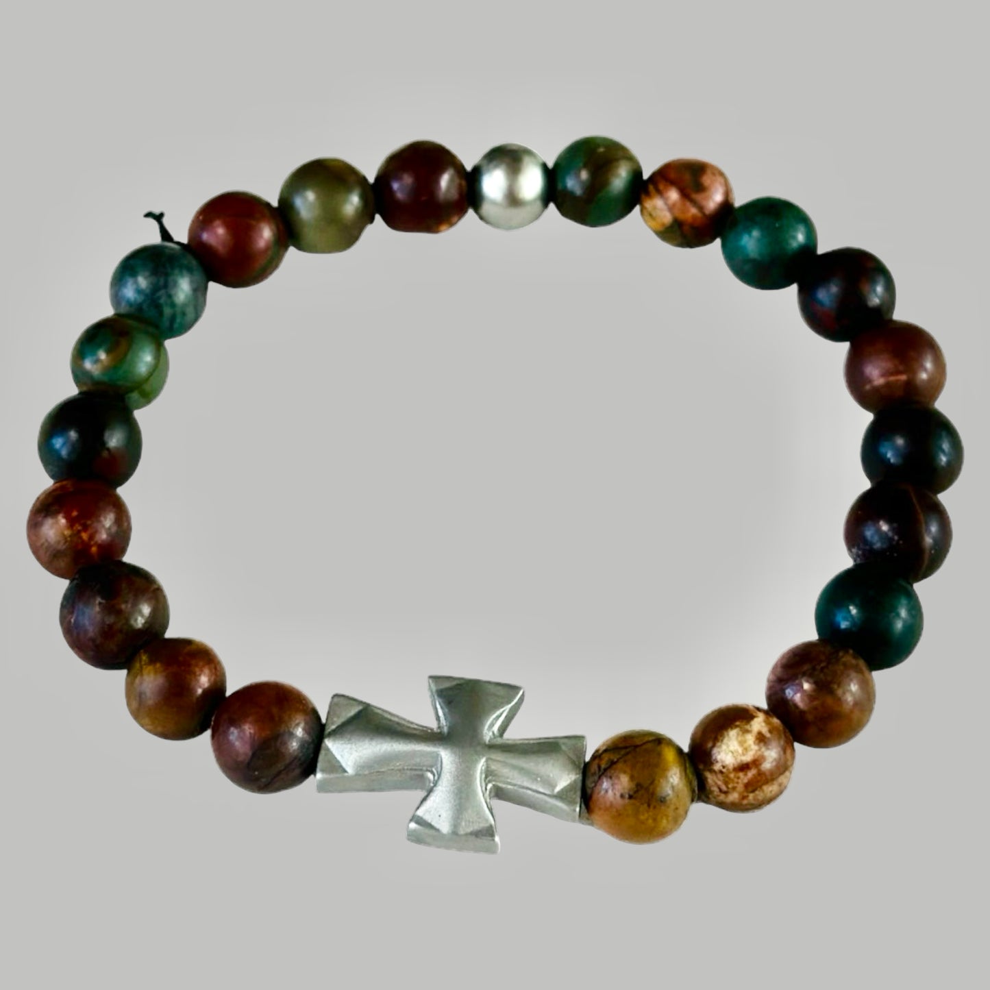 Leopard Stones with Beads Bracelet