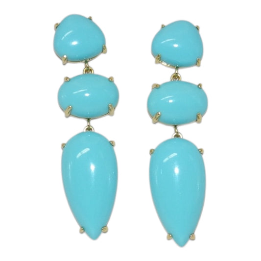 Turquoise Stone silver 925 Earrings