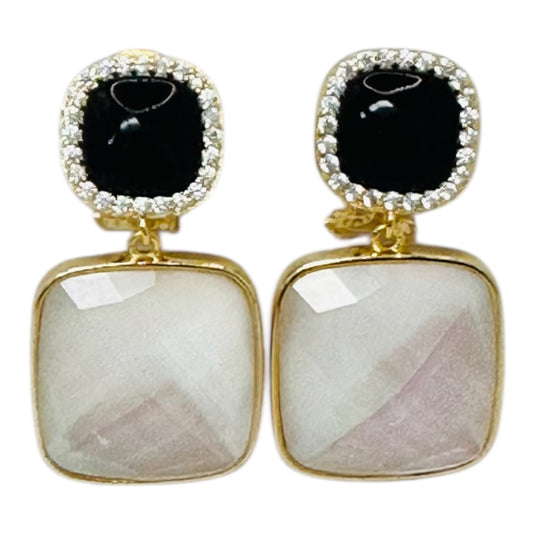 Mother of Pearl Stone Silver 925 Earrings