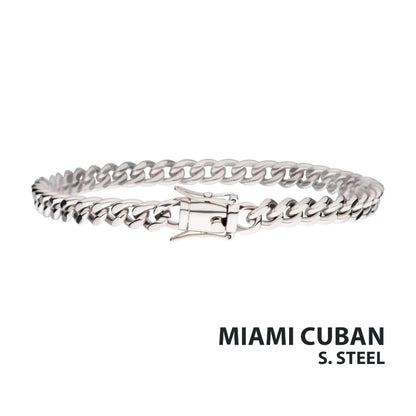 Steel Miami Cuban Chain Bracelet