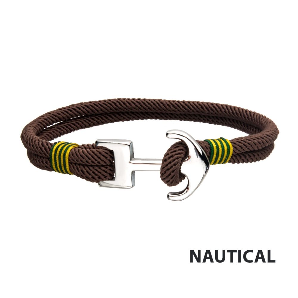 Paracord Rope with Steel Anchor Clasp Bracelet