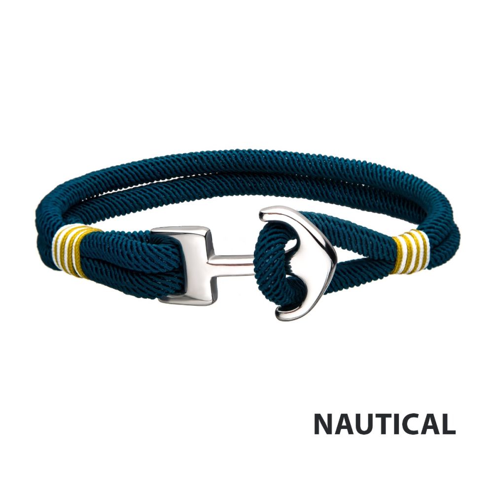 Paracord Rope with Steel Anchor Clasp Bracelet