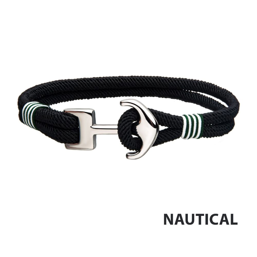 Paracord Rope with Steel Anchor Clasp Bracelet