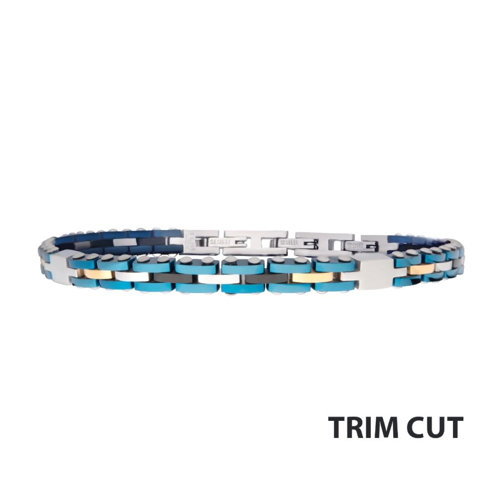 Trim Cut Blue IP Bracelet