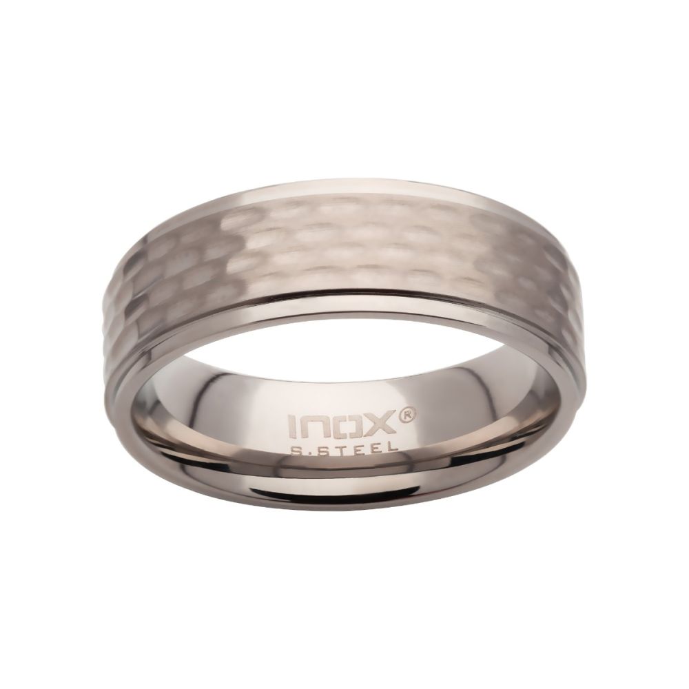 Steel Hammered Ring