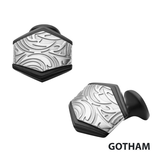 Polished Finish Black Cufflinks