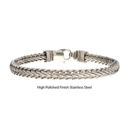 High Polished Finish Stainless Steel Chain Bracelet