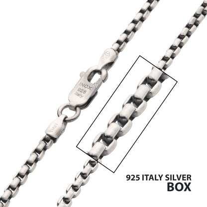 925 Italy Silver Black Rhodium Chain Necklace